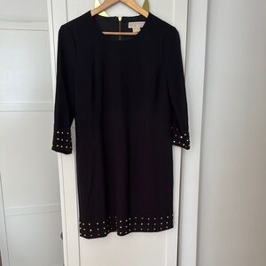 Michael Kors Black Dress with Gold Accents